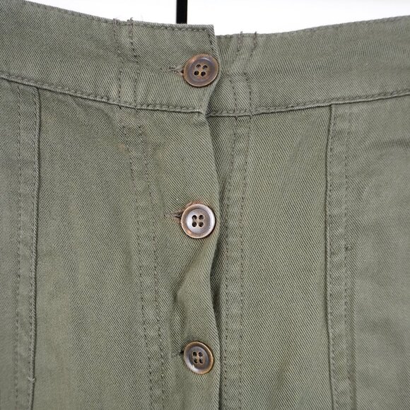 Nordstrom (BP) "Aline" Button Twill Skirt in "Olive Burnt" - Picture 7 of 8